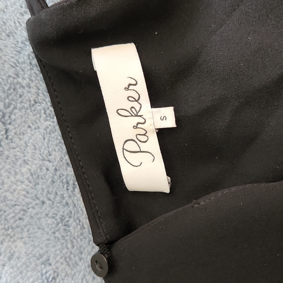 Parker black fringe top with silk size S - Picture 4 of 5